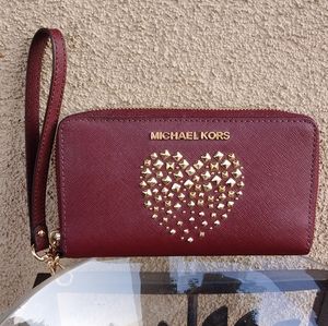 Michael Kors heart stud wallet